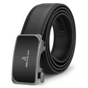 稻草人 纯牛皮男士自动扣腰带皮带