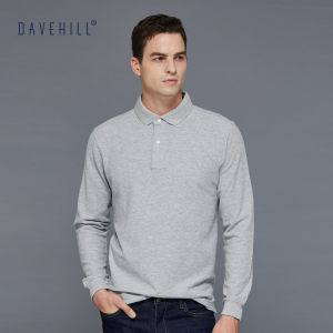 京东小米投资品牌 大卫山 男全珠地棉 商务休闲长袖Polo衫