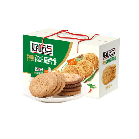 88VIP：好吃点 饼干高纤维蔬菜饼 800g *5件