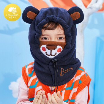 lemonkid 柠檬宝宝 秋冬围脖护颈一体帽子