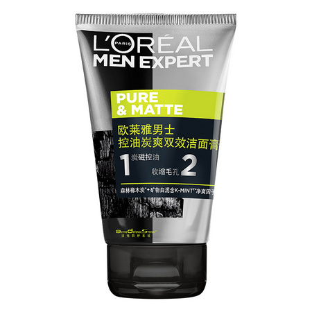 聚划算百亿补贴：LOREAL 欧莱雅 男士控油炭爽双效洁面膏 100ml
