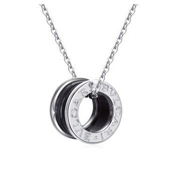 历史低价：BVLGARI 宝格丽 349634 慈善款 黑色陶瓷项链