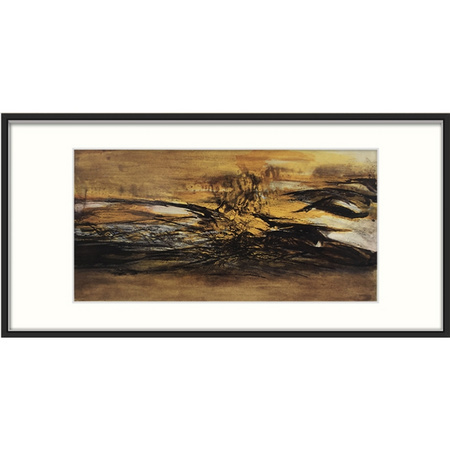艺术品：限量签名 赵无极 版限量签名版画 油画无题系列