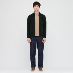 UNIQLO 优衣库 429941 男款法兰绒弹力松紧长裤
