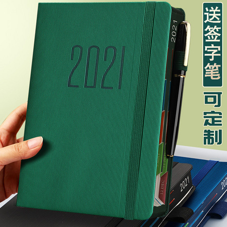 白金丽人 P-210 2021年日程本 A5/200张 墨绿色