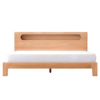 聚划算百亿补贴：原始原素 D8014 北欧现代简约实木床 1.2m