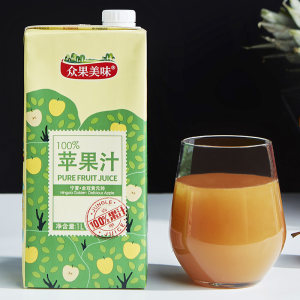 众果美味 100%苹果汁 1L