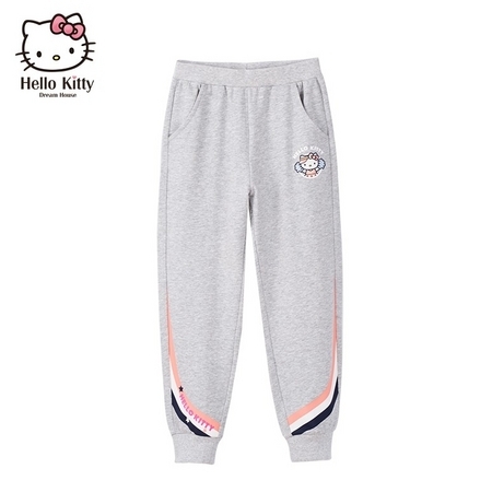 Hello Kitty 女童撞色拼接运动长裤