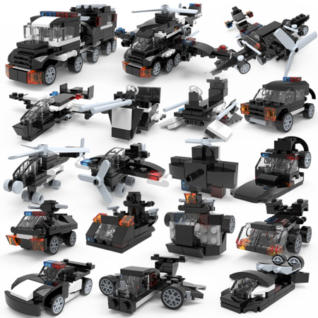 cayi 开益 5合1小颗粒拼装积木 直升机系列 *5件