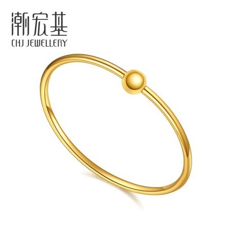 CHJ JEWELLERY 潮宏基 SDG30003343 女士小蛮腰足金手镯 12.35g