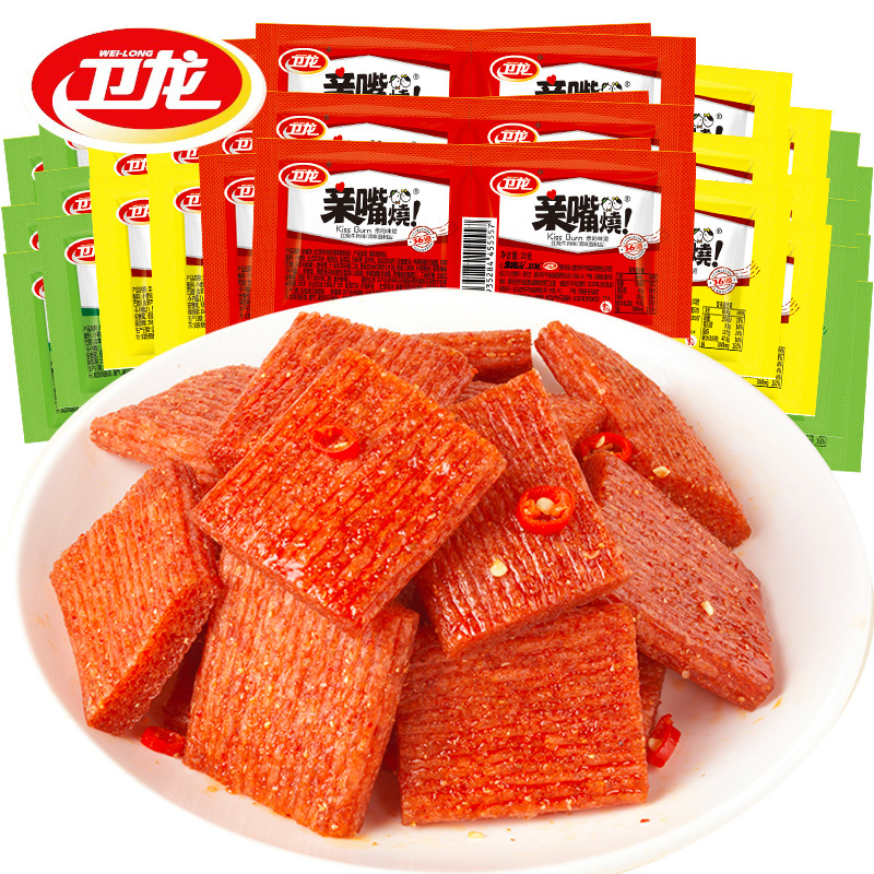 卫龙 亲嘴烧 100片盒装 1000g