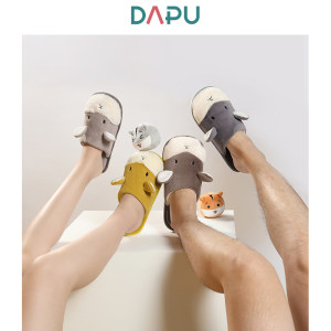 DAPU 大朴 情侣款毛绒保暖拖鞋