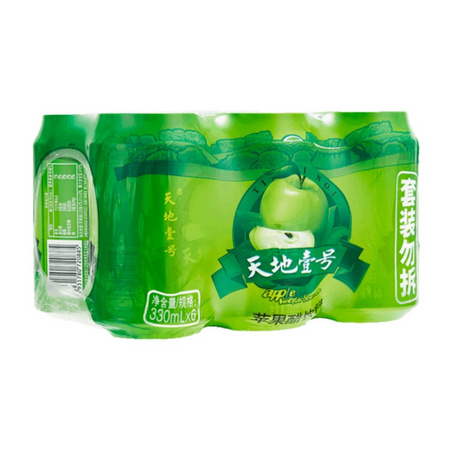 天地壹号 苹果醋饮料饮品 330ml*6罐/组 *2件