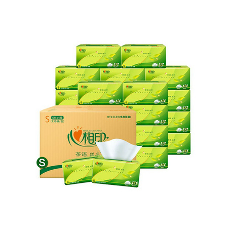 88VIP：心相印 茶语丝享系列 抽纸 3层*110抽*24包 *5件