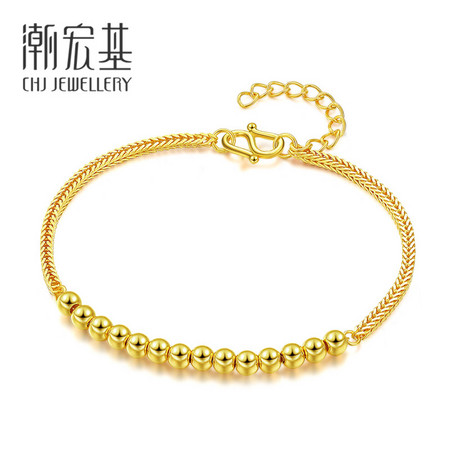 再降价：CHJ 潮宏基 SCG30002880 转运珠足金手链 6.65g