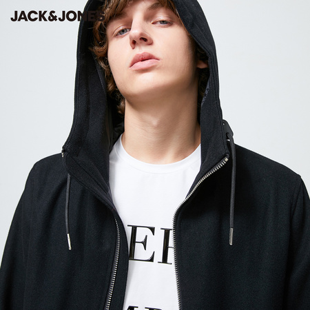超值双12：JACK JONES 杰克琼斯 219327510 男士短款毛呢大衣