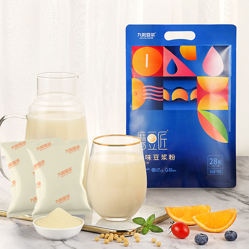 0乳糖无负担，非转基因大豆：756g 九阳豆浆 磨豆匠原味豆浆粉 28包