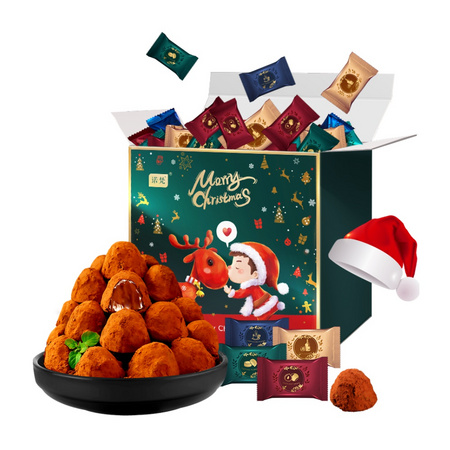 诺梵 圣诞节松露巧克力礼盒 500g