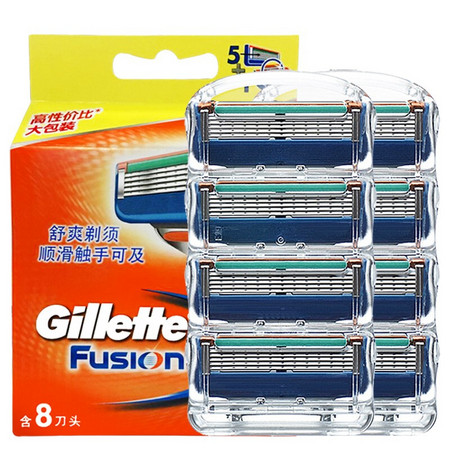 88VIP：Gillette 吉列 Fusion 锋隐 手动剃须刀头 8刀头