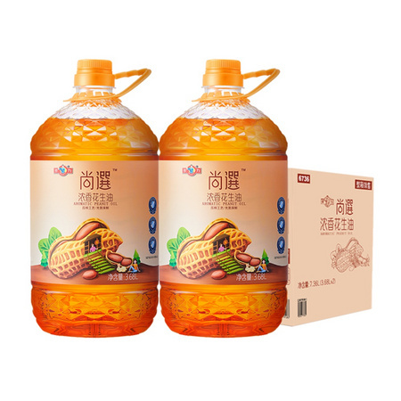 88VIP：MIGHTY 多力 尚选 浓香纯花生油 3.68L*2桶