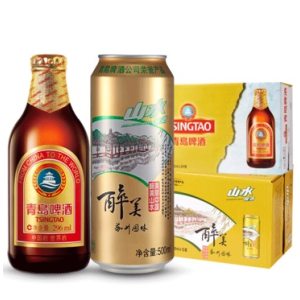 青岛啤酒 高端小棕金+山水 共42瓶/罐