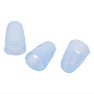 KOKUYO 国誉 MEKU-26TB 透气点钞翻页帽型指套 中号14.5*25mm 3枚装 透明蓝 *3件 +凑单品