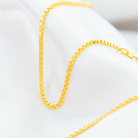 真心好礼：CHJ 潮宏基 CX0001210900 天作之合黄金项链 9.65g