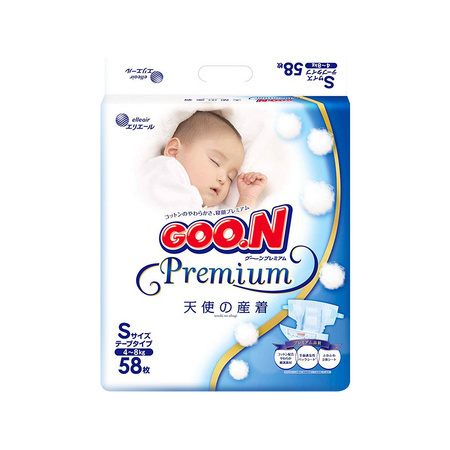 88VIP：GOO.N 大王 天使系列 婴儿纸尿裤 S58片*4包装
