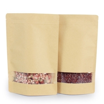 网澔 磨砂开窗牛皮纸袋 9*14*3cm 10只装