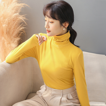 澳珂罗 女士半高领加厚打底衫