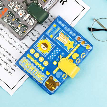 GuangBo 广博 FB63002 A6皮面笔记本 不想长大 蓝黄色