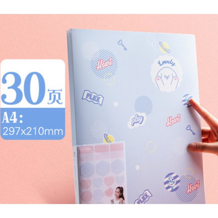 deli 得力 A4档案收纳袋 297*210mm 30页