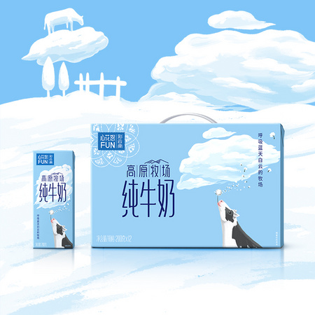 雪兰 心花怒FUN纯牛奶 200g*12盒