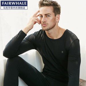 马克华菲 男士长绒棉 加厚保暖内衣套装