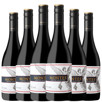 montes 蒙特斯 精选黑皮诺干红葡萄酒 750ml*6支
