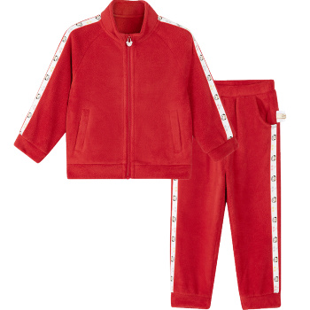 Deesha 笛莎 儿童长袖立领摇粒绒两件套
