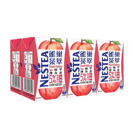 Nestlé 雀巢 茶萃 桃子清乌果汁茶饮料 低糖 250ml*6包
