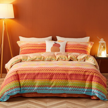 BEYOND 博洋 暖冬洋溢 全棉磨毛四件套 1.8m床