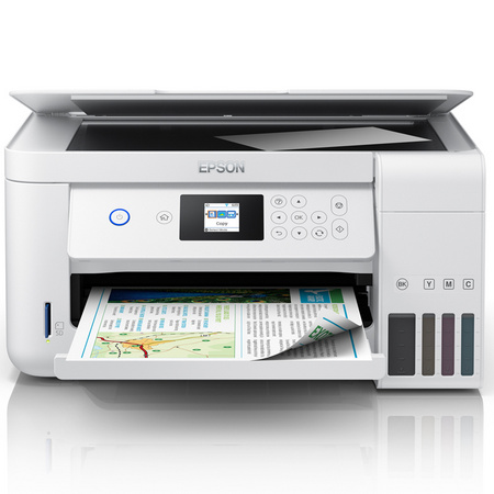 EPSON 爱普生 L4166 墨仓式 彩色无线多功能一体机 优雅白