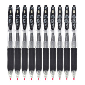 京东PLUS会员、有券的上： ZEBRA 斑马 JJ15 中性笔 0.5mm 黑色 10支装 *3件