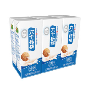 历史低价 六个核桃 无糖核桃乳250ml*6盒