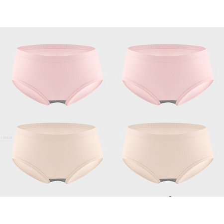 聚划算百亿补贴：BONAS 宝娜斯 BNS1953by 女纯棉裆透气内裤 4条装