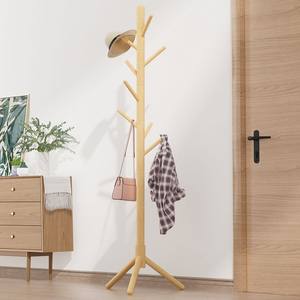 心家宜 简约北欧风 落地实木衣帽架