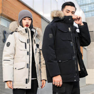 施罗 男女款加厚中长款 韩版潮牌羽绒服 90%含绒量