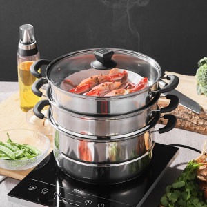 好佳品 家用不锈钢三层加厚蒸锅