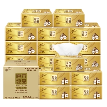 88VIP：Breeze 清风 原木金装抽纸 3层*130抽*16包（206*124mm） *3件