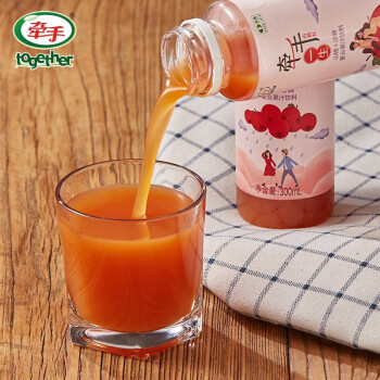 together 牵手 果汁饮料 2瓶沙棘+4瓶芒果+6听山楂 310ml