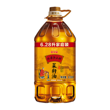 88VIP：金龙鱼 外婆乡小榨菜籽油 6.28L *3件