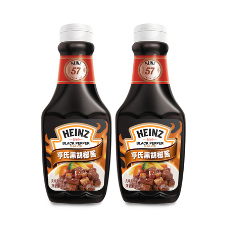 聚划算百亿补贴：Heinz 亨氏 黑胡椒酱 360g*2瓶