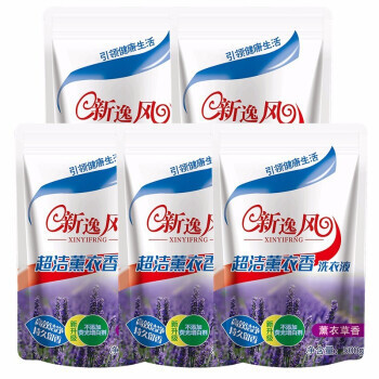 XINYIFENG 新逸风 熏衣草PH值中性洗衣液 500g*5袋